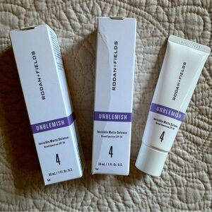 Rodan + Fields Unblemish Invisible Matte Defense SPF 30 gel bundle of 2 UNUSED